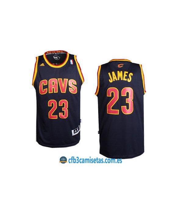 CFB3-Camisetas LeBron James Cleveland Cavaliers Az...