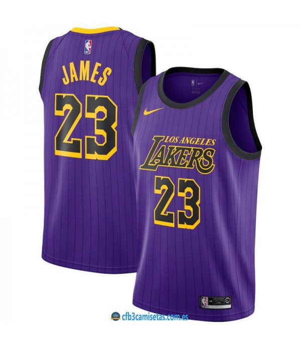 CFB3-Camisetas LeBron James Los Angeles Lakers 201...