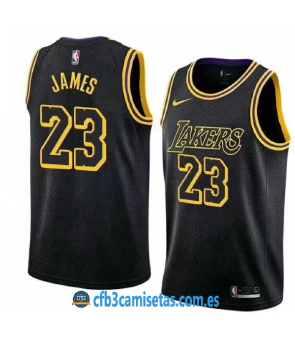 CFB3-Camisetas LeBron James Los Angeles Lakers City Edition