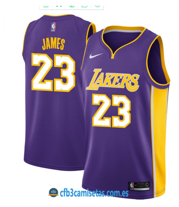 CFB3-Camisetas LeBron James Los Angeles Lakers Statement