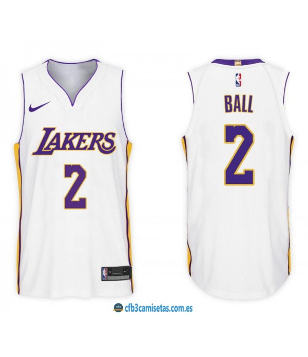 CFB3-Camisetas Lonzo Ball Los Angeles Lakers Assoc...