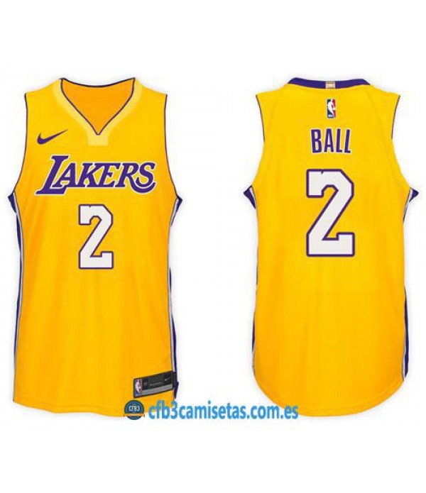 CFB3-Camisetas Lonzo Ball Los Angeles Lakers Icon