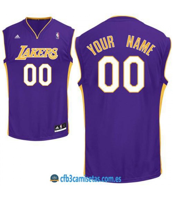 CFB3-Camisetas Los Angeles Lakers Purple PERSONALIZABLE