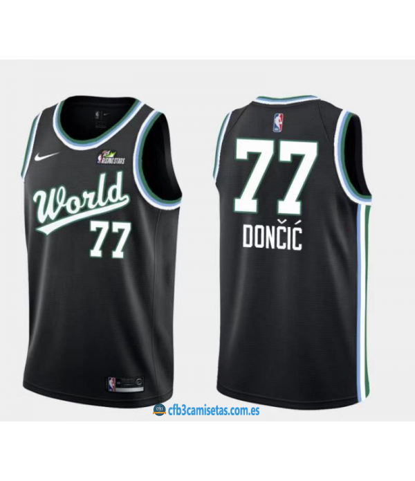 CFB3-Camisetas Luka Doncic Dallas Mavericks 2018 2019 World