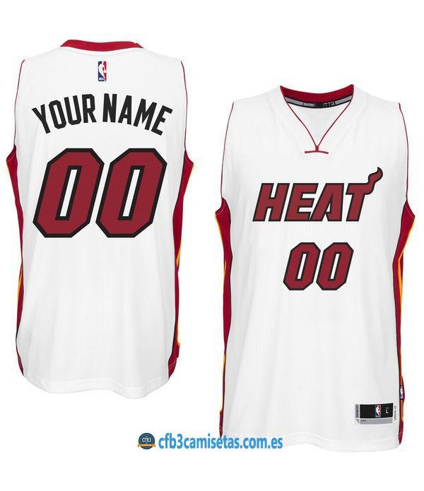 CFB3-Camisetas Miami Heat Home PERSONALIZABLE