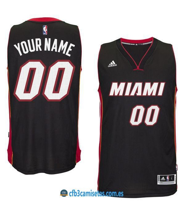 CFB3-Camisetas Miami Heat Road PERSONALIZABLE