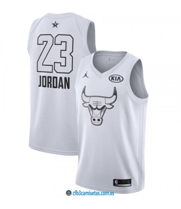 CFB3-Camisetas Michael Jordan 2018 All Star White