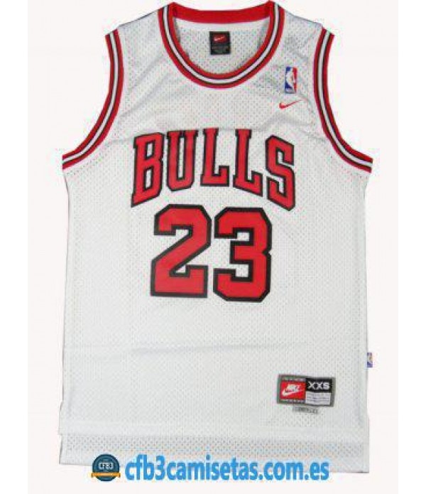 Camisetas CFB3-CamisetasMichael Jordan Chicago Bulls Blanca baratas