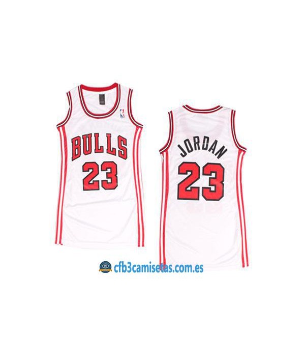 CFB3-Camisetas Michael Jordan Chicago Bulls Blanca Mujer