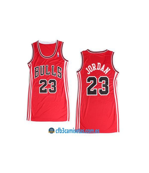 CFB3-Camisetas Michael Jordan Chicago Bulls Rojo Mujer