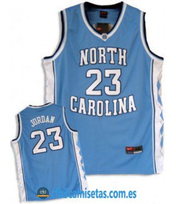 CFB3-Camisetas Michael Jordan North Carolina Azul
