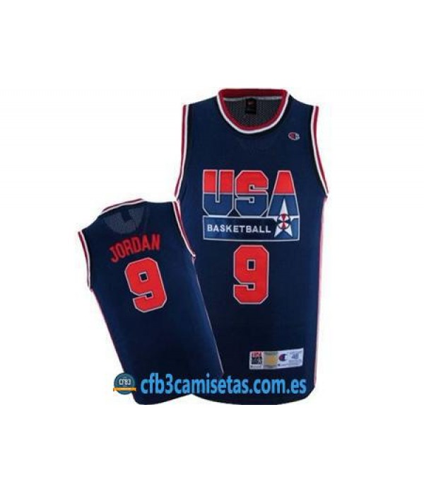 CFB3-Camisetas Michael Jordan USA Dream Team Negra