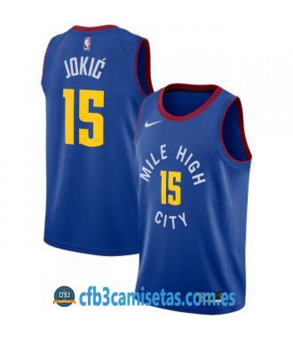 CFB3-Camisetas Nikola Jokic Denver Nuggets 2018 20...