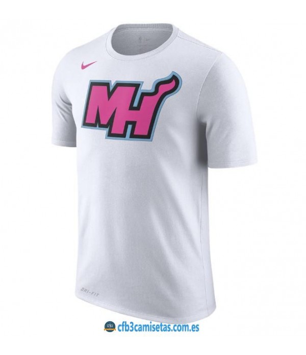 CFB3-Camisetas NoName Miami Heat Sleeve Edition Blanco