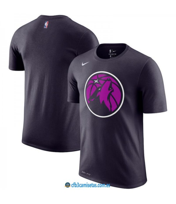 CFB3-Camisetas NoName Minnesota Timberwolves Sleeve Edition Morada