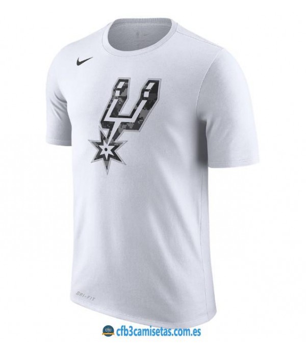 CFB3-Camisetas NoName San Antonio Spurs Sleeve Edition Blanco