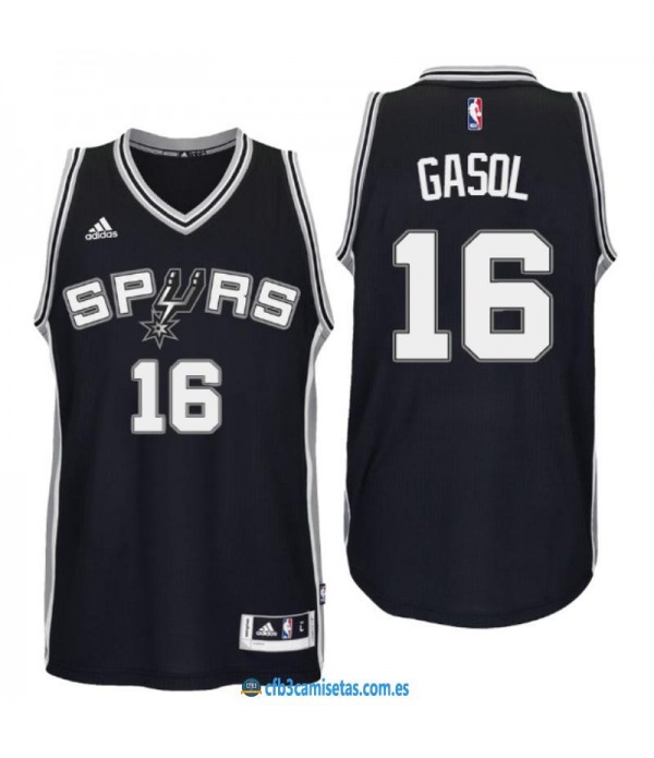 CFB3-Camisetas Pau Gasol San Antonio Spurs Black