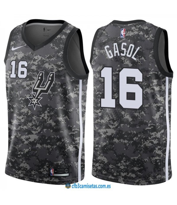 CFB3-Camisetas Pau Gasol San Antonio Spurs City Ed...