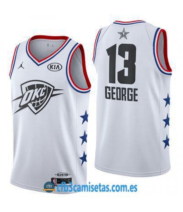 CFB3-Camisetas Paul George 2019 All Star White