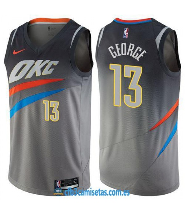 CFB3-Camisetas Paul George Oklahoma City Thunder City Edition