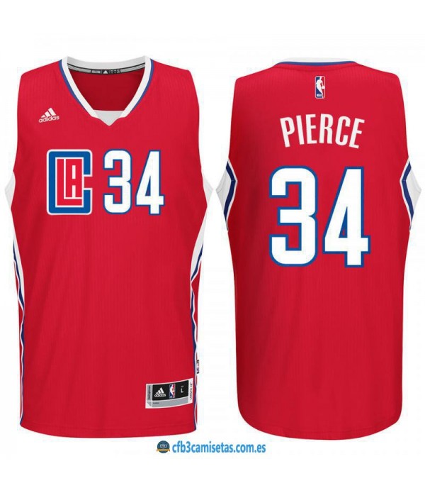 CFB3-Camisetas Paul Pierce Los Angeles Clippers 2015 Roja