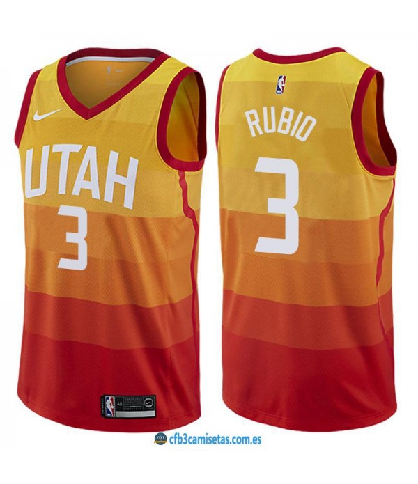 CFB3-Camisetas Ricky Rubio Utah Jazz City Edition