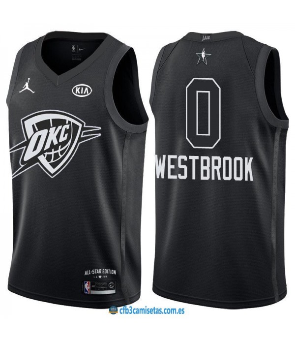 CFB3-Camisetas Russell Westbrook 2018 All Star Bla...