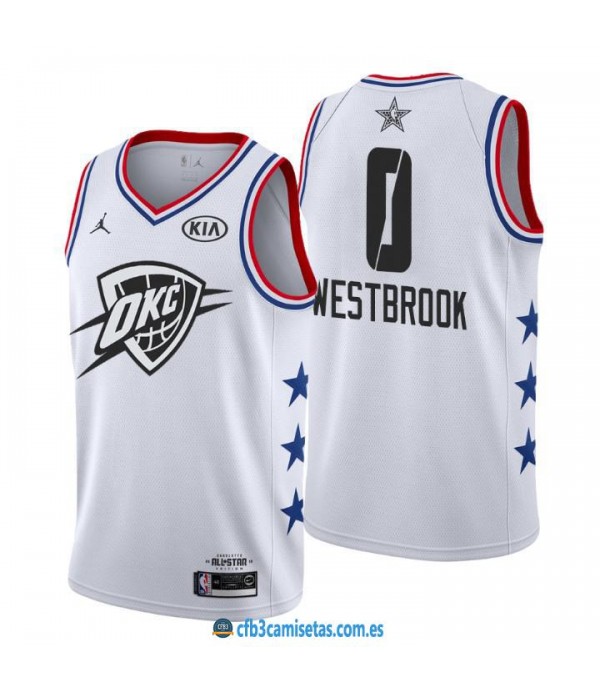 CFB3-Camisetas Russell Westbrook 2019 All Star Whi...