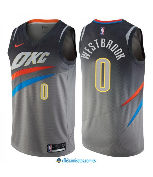 CFB3-Camisetas Russell Westbrook Oklahoma City Thunder City Edition