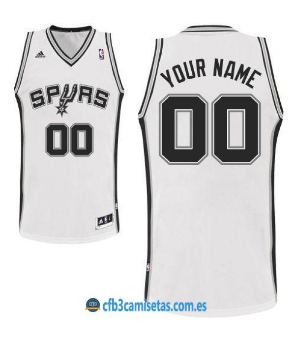 CFB3-Camisetas San Antonio Spurs White PERSONALIZA...