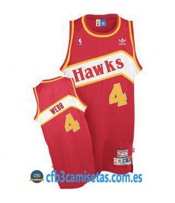 CFB3-Camisetas Spud Webb Atlanta Hawks Road