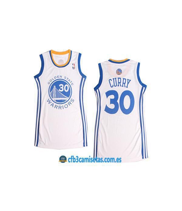 CFB3-Camisetas Stephen Curry Golden State Azul Mujer