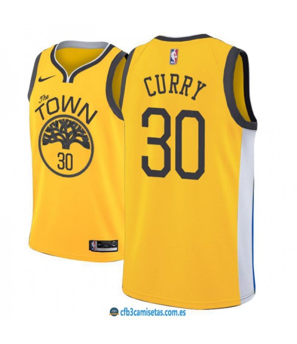 CFB3-Camisetas Stephen Curry Golden State Warriors 2018 2019 Earned Edition