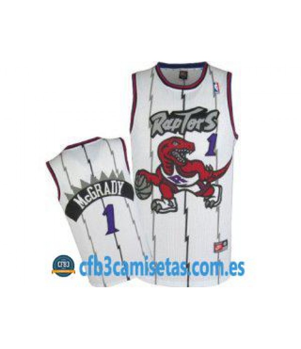 CFB3-Camisetas Tracy McGrady Toronto Raptors Blanca