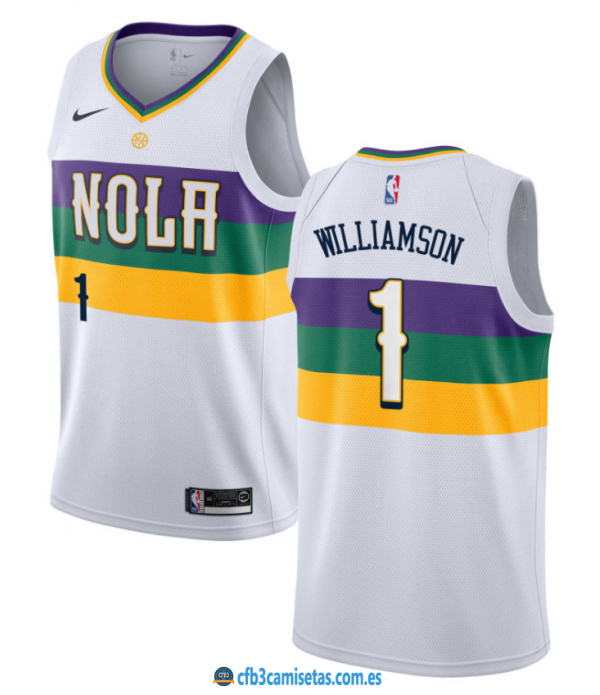 CFB3-Camisetas Zion Williamson New Orleans Pelicans 2018 2019 City Edition