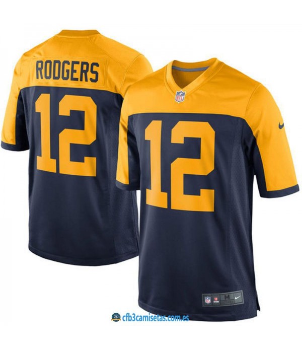 CFB3-Camisetas Aaron Rodgers Green Bay Packers Amarilla