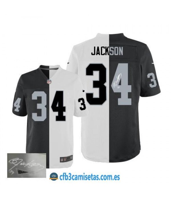 CFB3-Camisetas Bo Jackson Oakland Raiders Team/ Al...