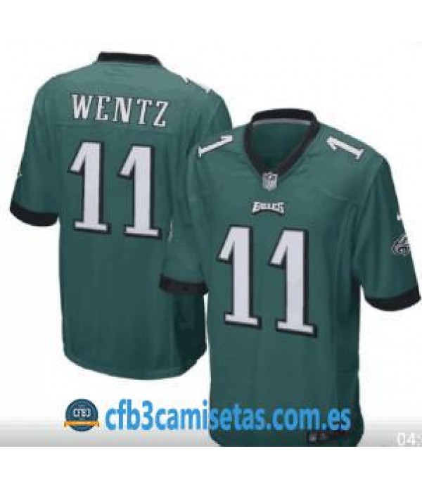 CFB3-Camisetas Carson Wentz Philadelphia Eagles Ve...