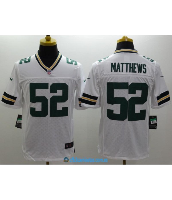 CFB3-Camisetas Clay Matthews Green Bay Packers