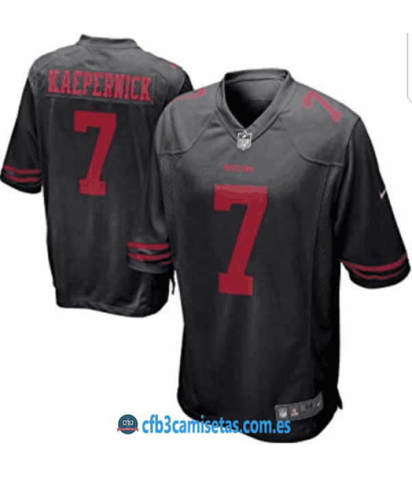 CFB3-Camisetas Colin Kaepernick San Francisco 49ers Negra