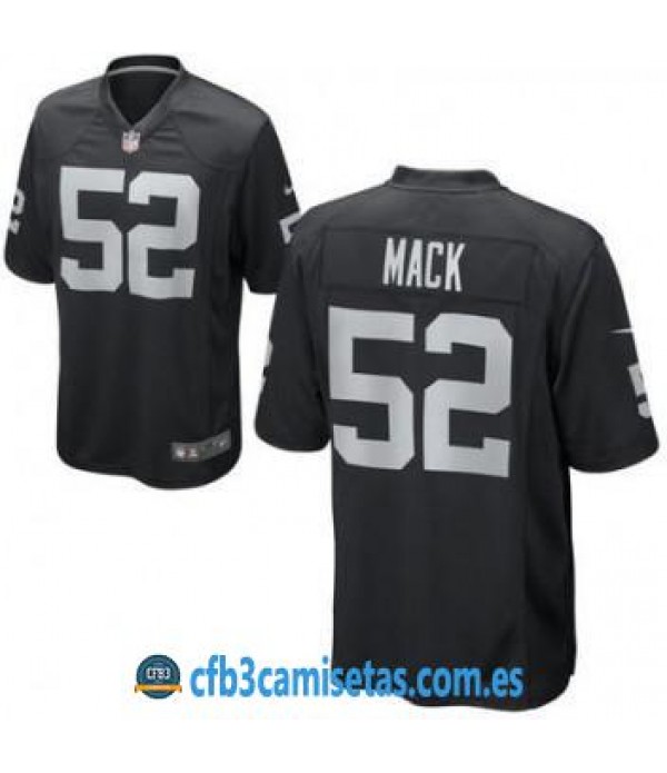 CFB3-Camisetas Khalil Mack Oakland Raiders Negro