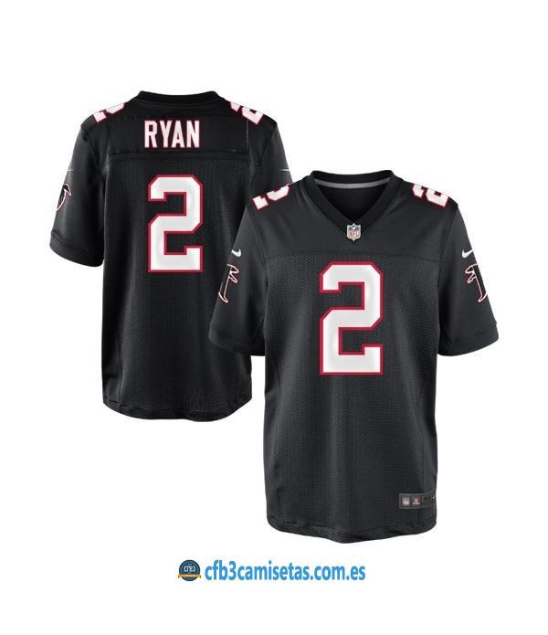 CFB3-Camisetas Matt Ryan Atlanta Falcons Black