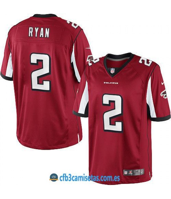 CFB3-Camisetas Matt Ryan Atlanta Falcons Red