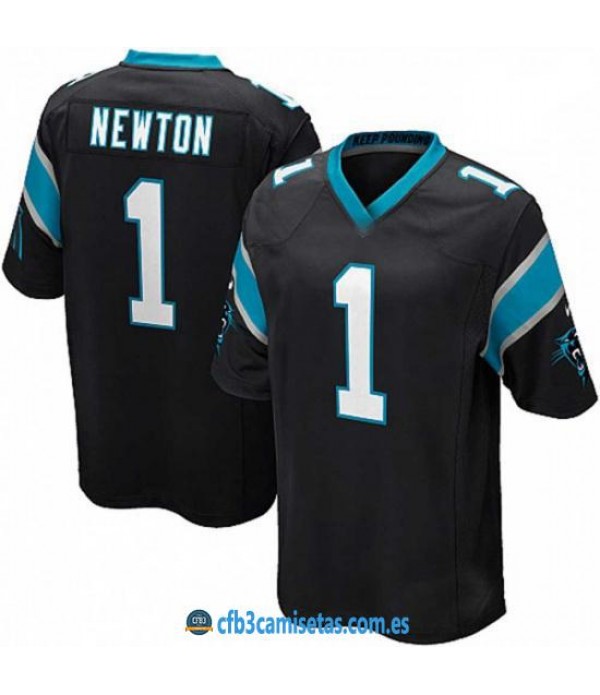 CFB3-Camisetas Newton Carolina Panthers Black