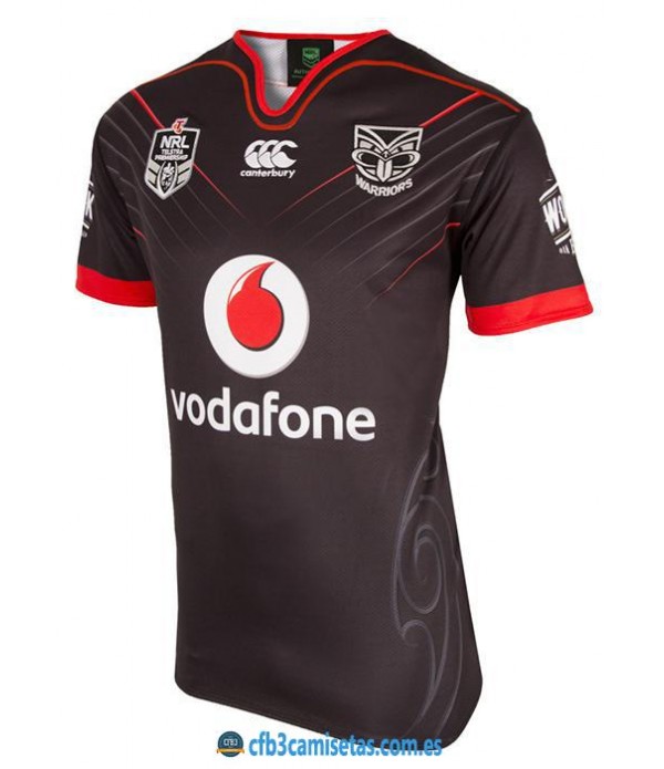 CFB3-Camisetas NZ Warriors Rugby League Home Shirt S/S 2017