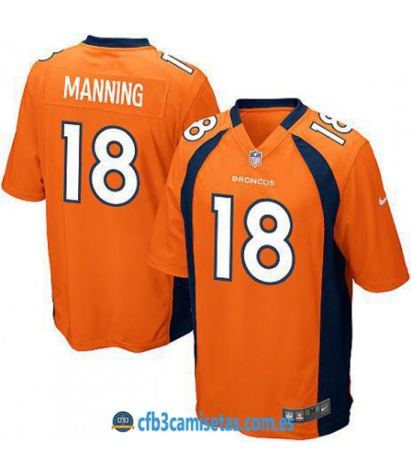 CFB3-Camisetas Peyton Manning Denver Broncos Orange