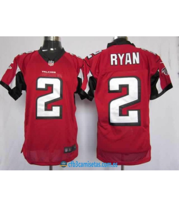 CFB3-Camisetas Ryan roja Atlanta Falcons