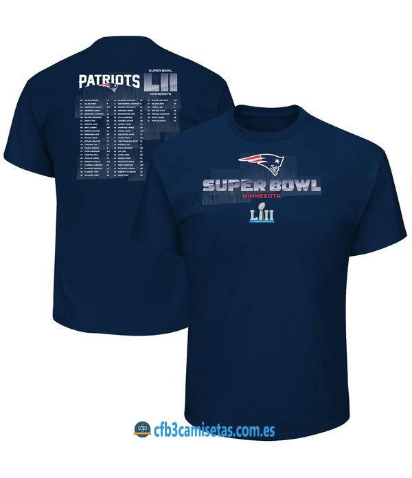 CFB3-Camisetas SUPERBOWL LIII New England Patriots