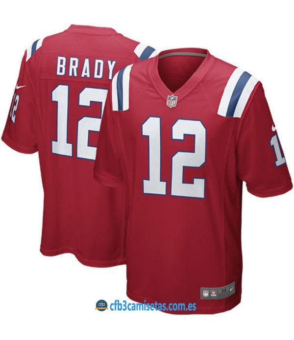 CFB3-Camisetas Tom Brady New England Patriots Red