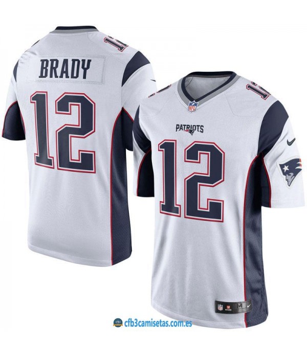 CFB3-Camisetas Tom Brady New England Patriots Whit...